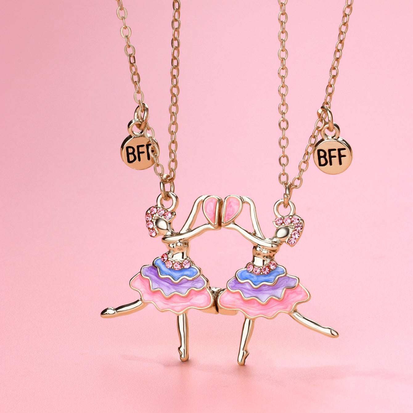 Wholesale Dancer Alloy Oil Drop Heart Splicing Magnetic Necklace ACC-NE-Hanp001