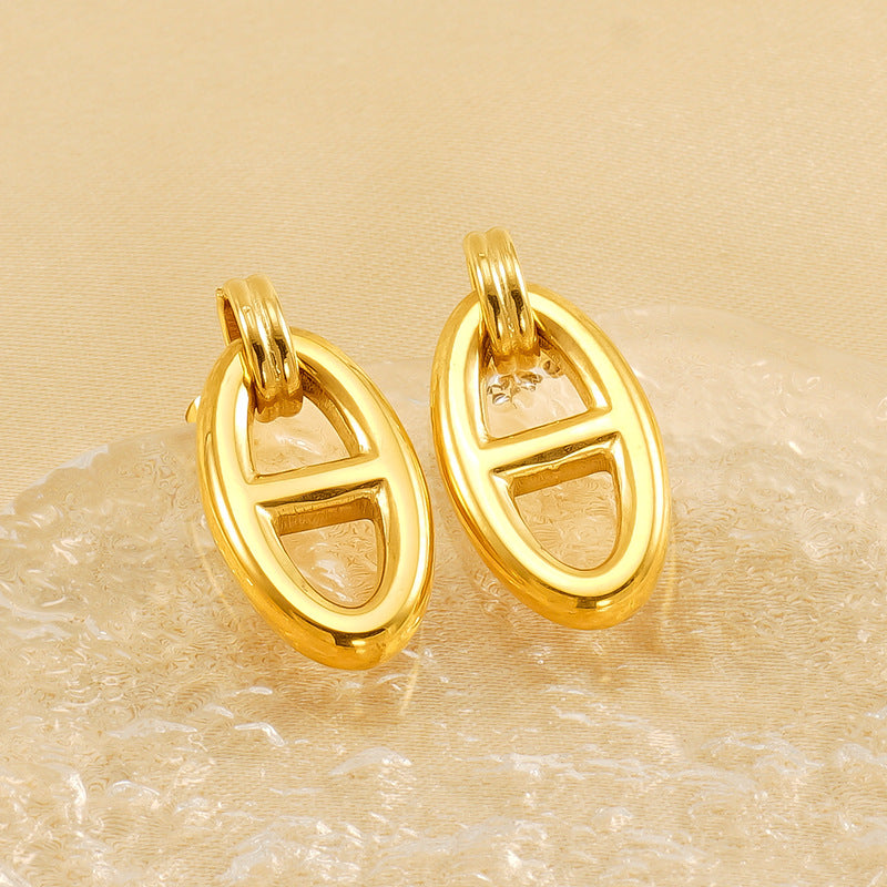 Wholesale Simple Pig Nose Earrings ACC-ES-ZhongYao014