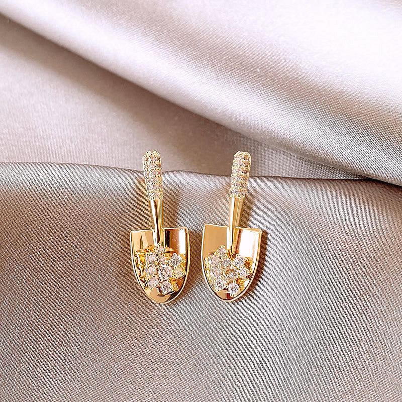 Wholesale Fashion Zirconia Unique Shovel Earrings ACC-ES-HaoWen006