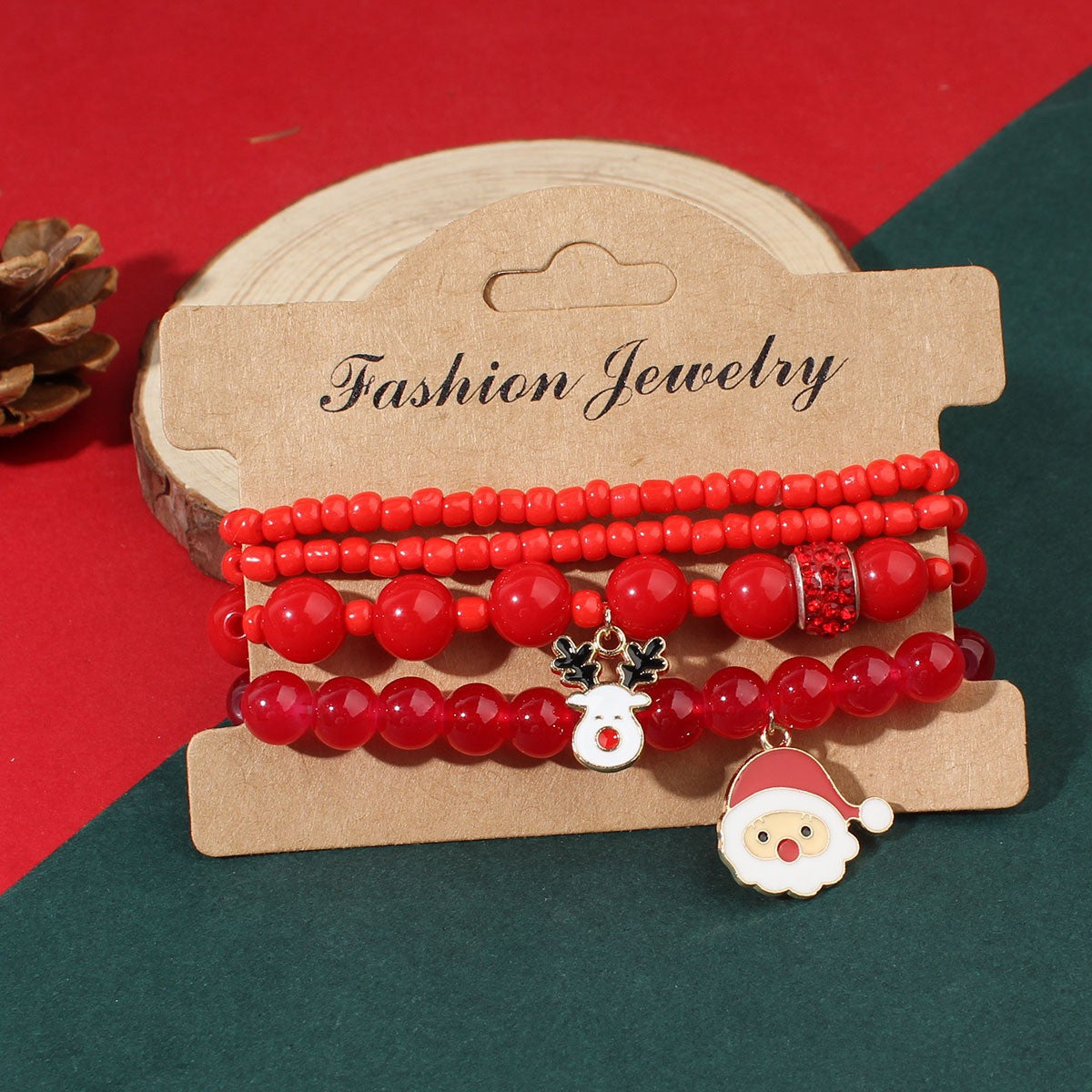 Wholesale  Elk Polymer Clay Beaded Bracelet Set