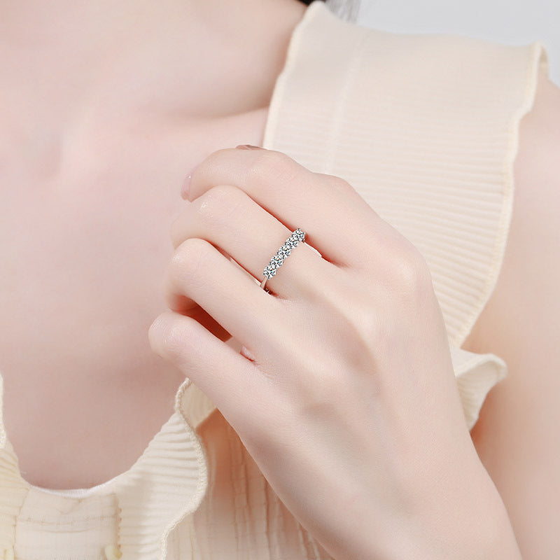 Wholesale Inlaid Moissanite Engagement Silver Ring