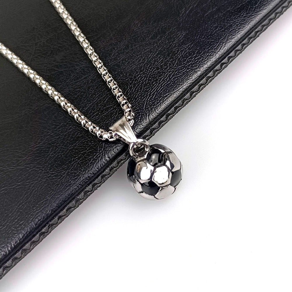 Wholesale Stainless Steel Basketball,  Soccer,  and Volleyball Pendant with Pearl Chain
