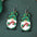 Wholesale Christmas Cute Dwarf Christmas Tree Pendant Wood Earrings