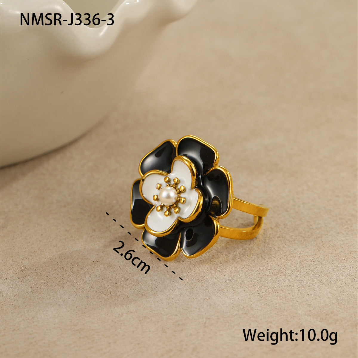 Wholesale  camellia oil drop flower necklace stainless steel ring earrings