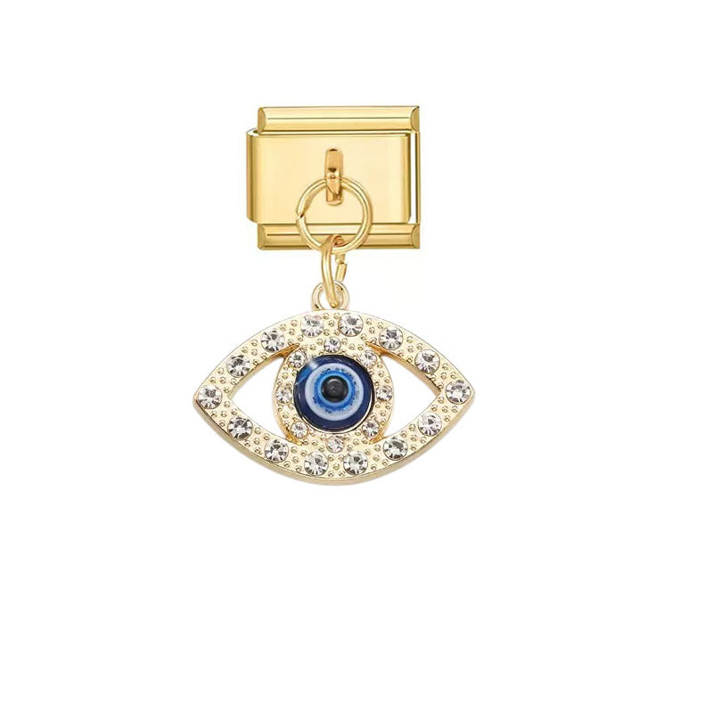 Wholesale Handmade Devil' s Eye Alloy Pendant - Trendy Jewelry Accessory for DIY Bracelets,  Gift Idea
