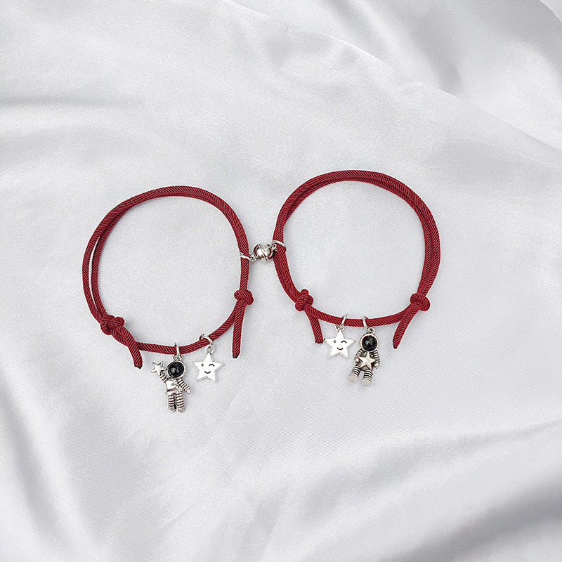 Wholesale Magnet Attraction Astronaut Couple Bracelets Pair ACC-BT-ZiRui001