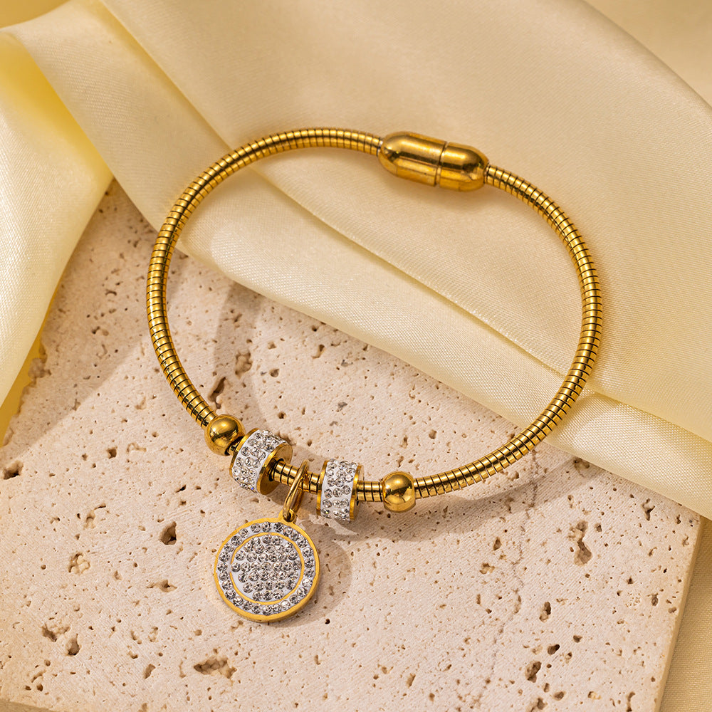 Wholesale Light Luxury Bracelet Gold Plated Bracelet Butterfly Pearl Flower Bracelet Titanium Steel Bracelets ACC-BT-Tais004