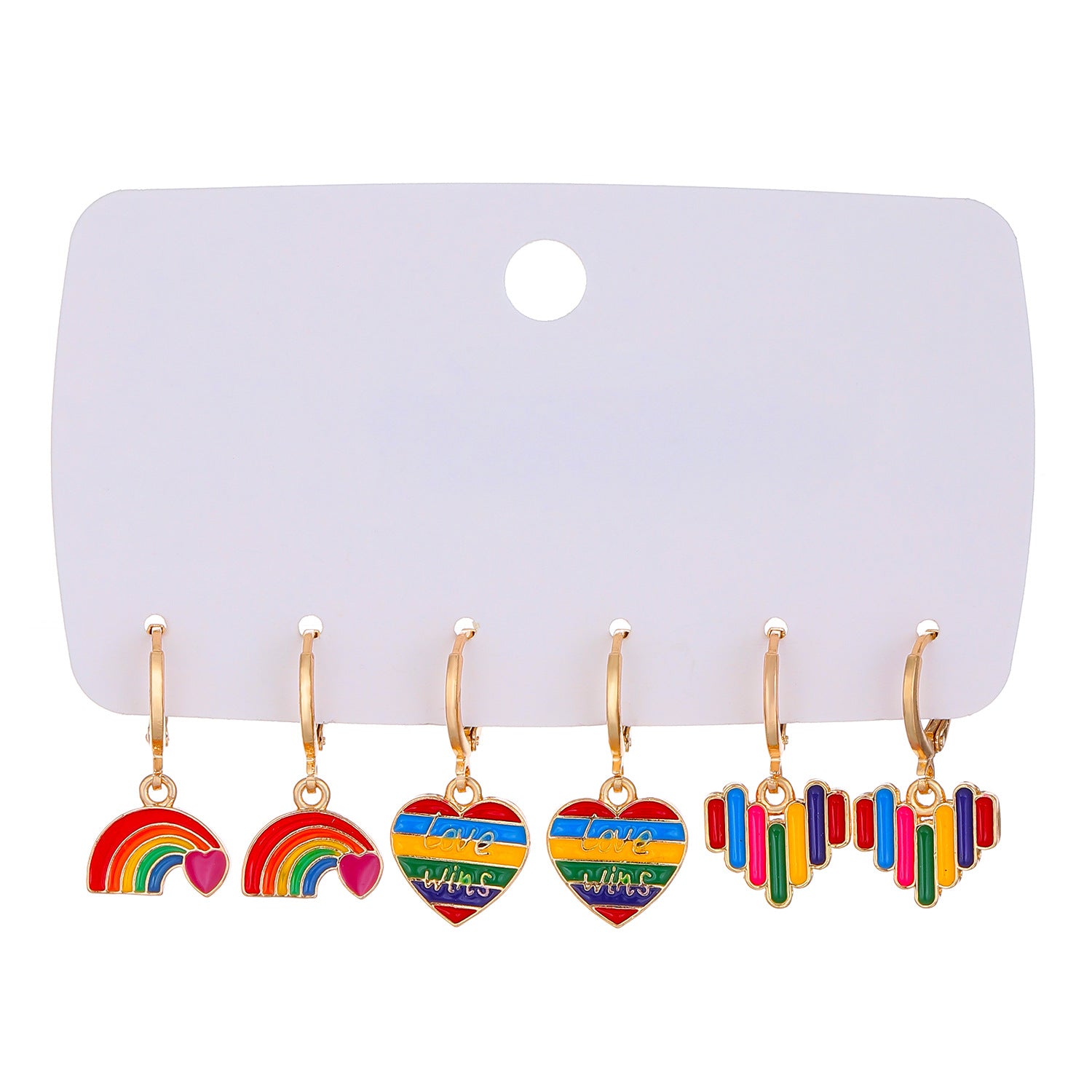 Wholesale Rainbow LGBT Earrings Set ACC-ES-QW002