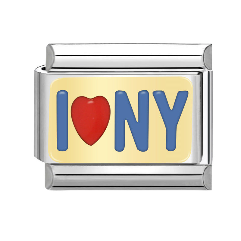 Wholesale Italian Modular Bracelet 9mm DIY Splicing Removable Titanium Steel Combinable Bracelet