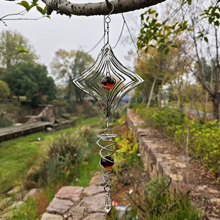 Wholesale Stainless Steel Flower Rotating Wind Chime