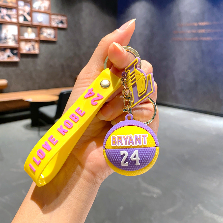Wholesale Cartoon PVC Soft Basketball Keychain ACCVIP-KC-GongZ026