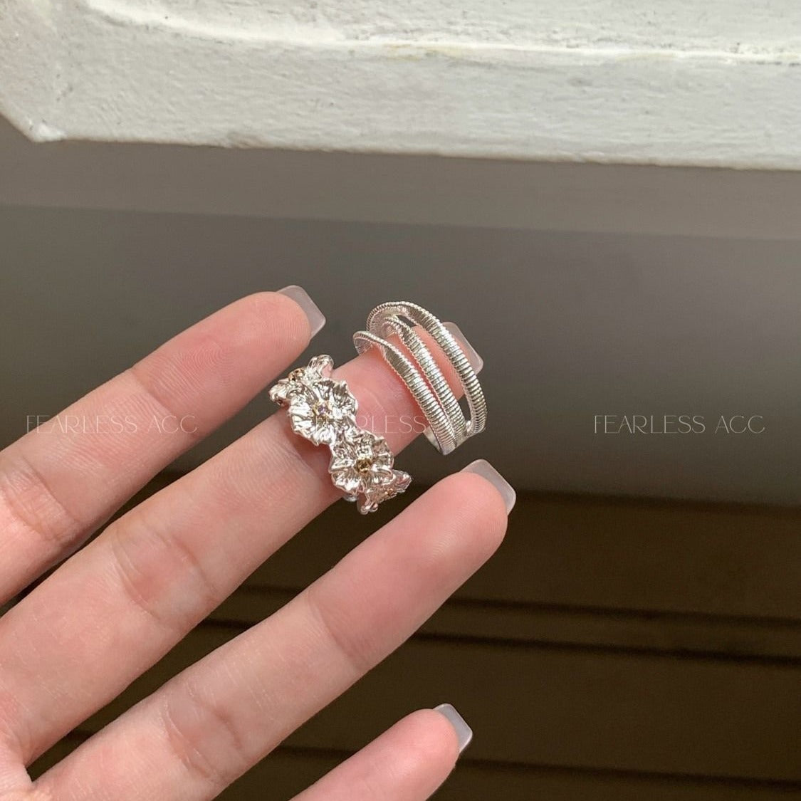 Wholesale  Vintage Multi-Layer Wrapping Micro-Set Open Ring