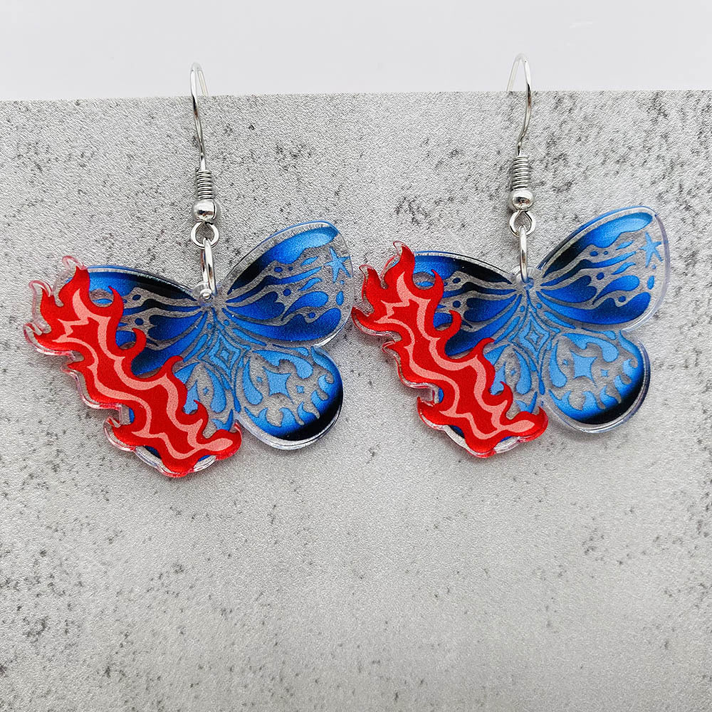 Wholesale Christmas Butterfly Animal Acrylic Drop Earrings ACC-ES-Cheny003