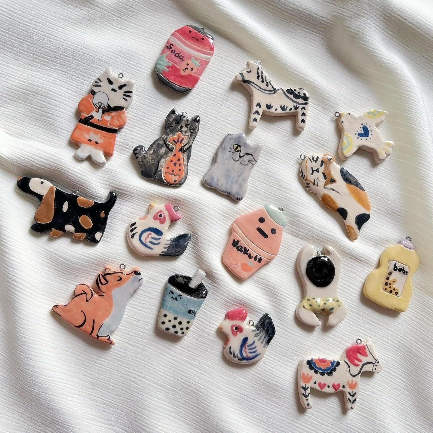 Wholesale Small Animal Vacuum Plating Live Mouth DIY Pendant