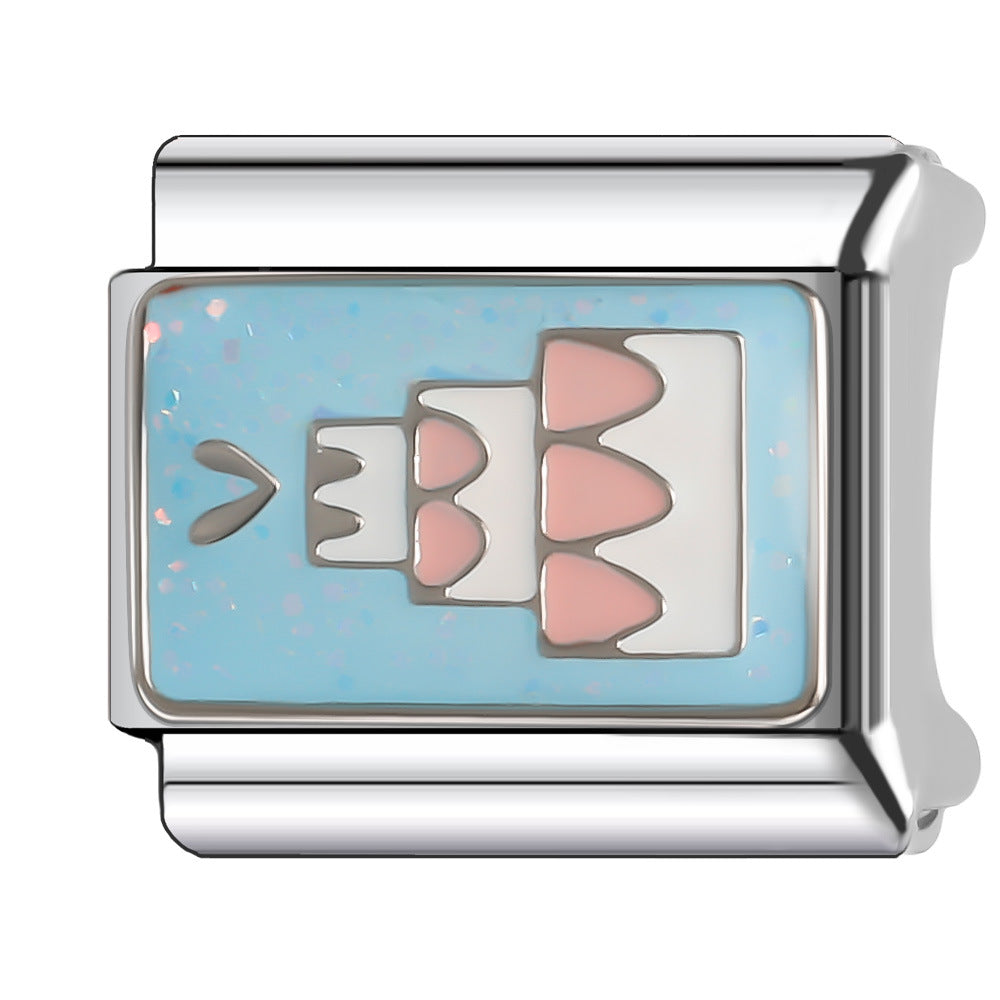 Wholesale Italian Charm Bracelet 9mm DIY Splicing Creative Pattern Stainless Steel Composable Bracelet