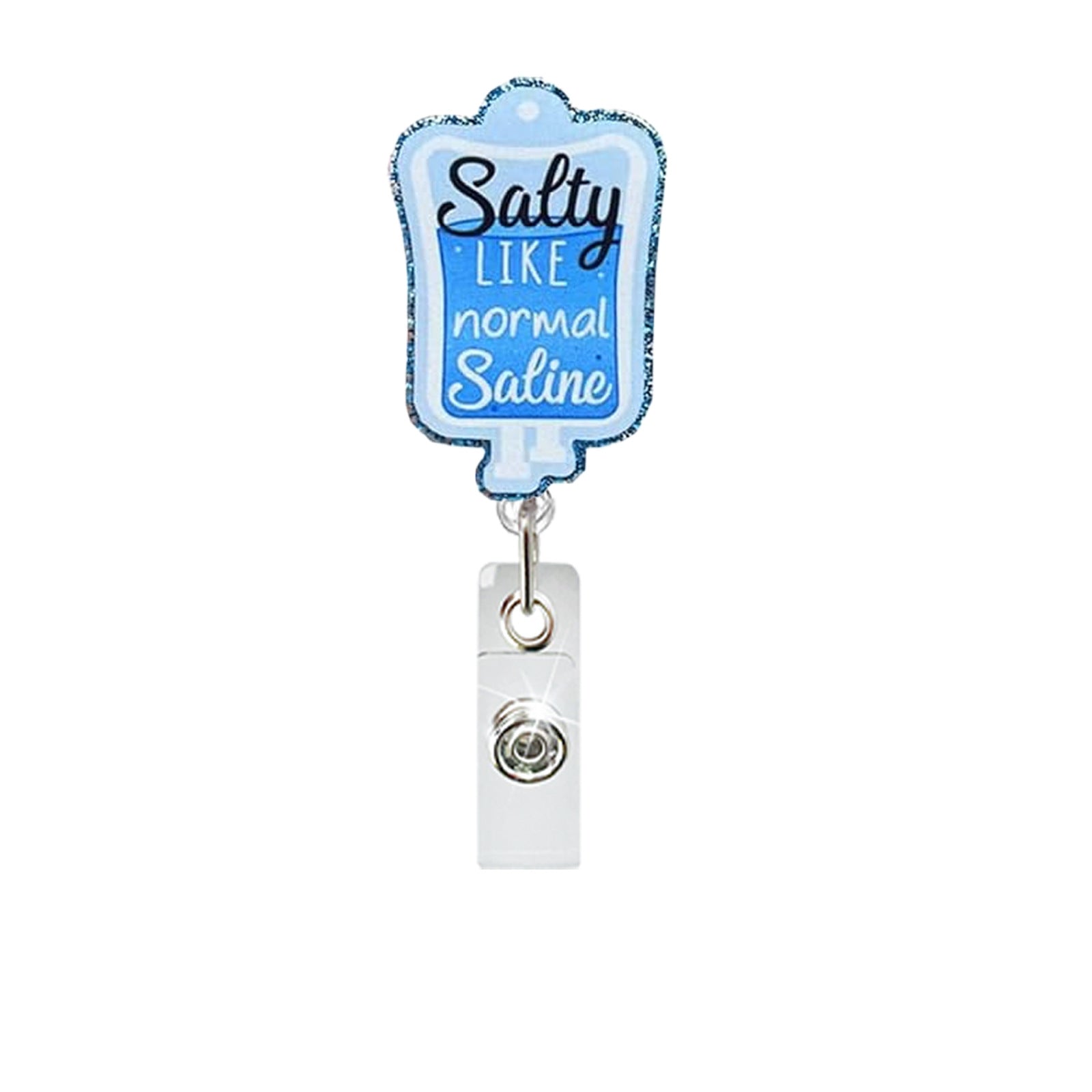 Wholesale Fun Cartoon Acrylic Badge Reel Retractable ID Card Holder Keychain Accessory