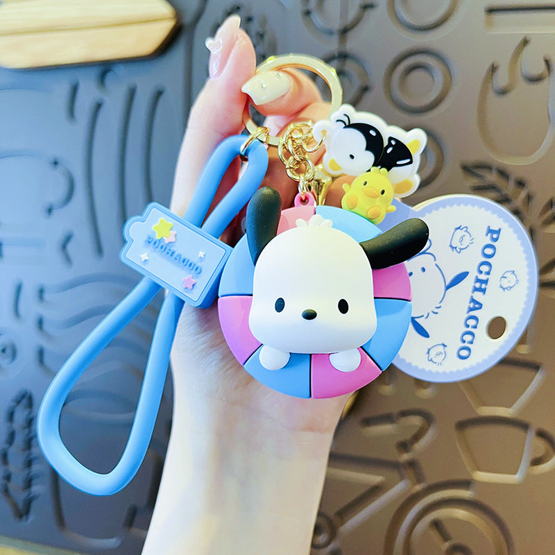 Wholesale Cartoon Big Ears PVC Soft Glue Puppy Keychain Creative Keychain ACCVIP-KC-HangLi010