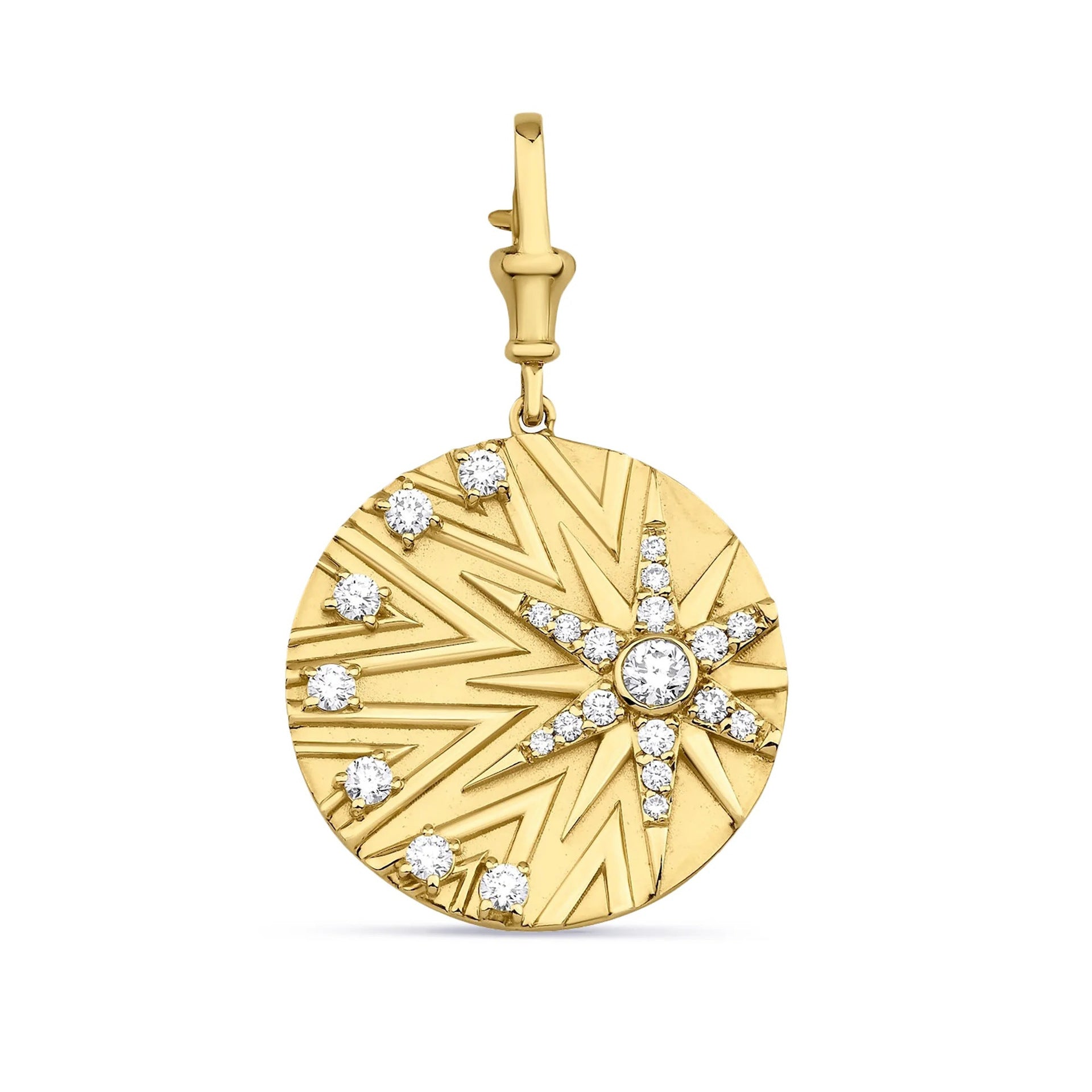 Wholesale Stainless Steel Sun and Moon Eyes Colorful Diamond Mushroom Necklace