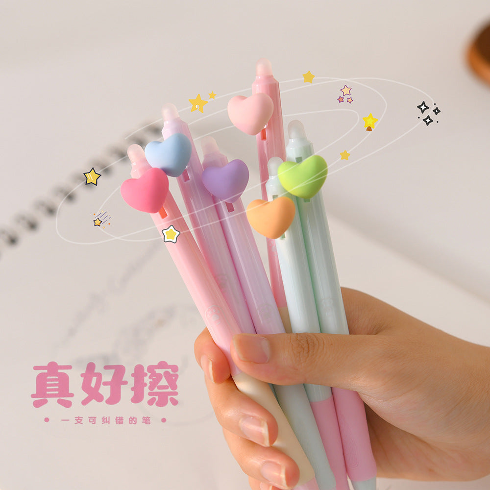 Wholesale Makaron Color Love Press erasable Pen Ballpoint Pen