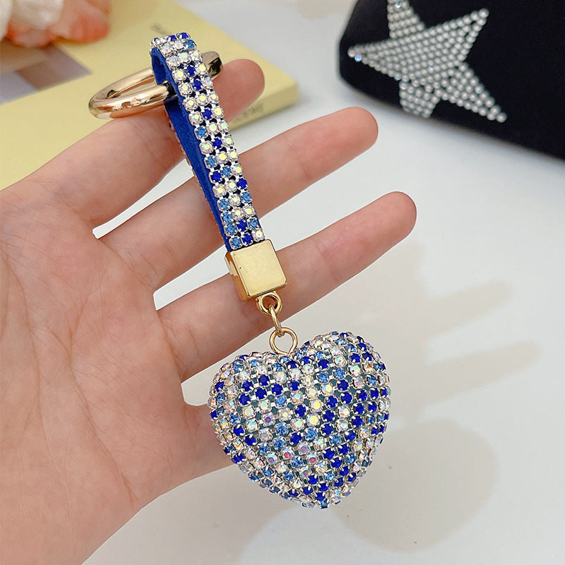 Wholesale Diamond-studded Heart Metal Keychain ACC-KC-CH057