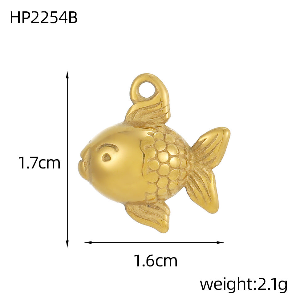 Wholesale  Marine Animal Series Dolphin Crab Stainless Steel DIY Pendant