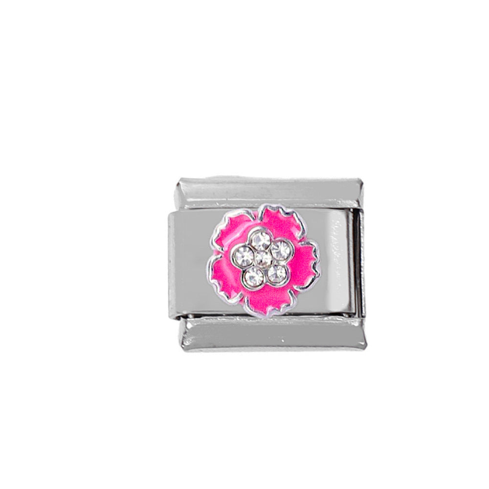 Wholesale Stainless Steel Flower Charms With Enamel Drop Design For DIY Jewelry Making Craft Supply