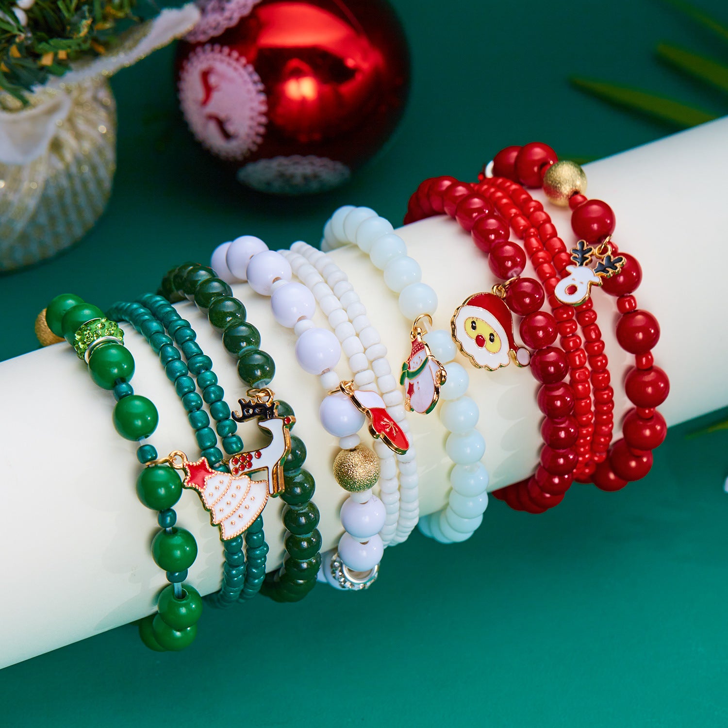 Wholesale Christmas Element Beaded Beaded Bracelet