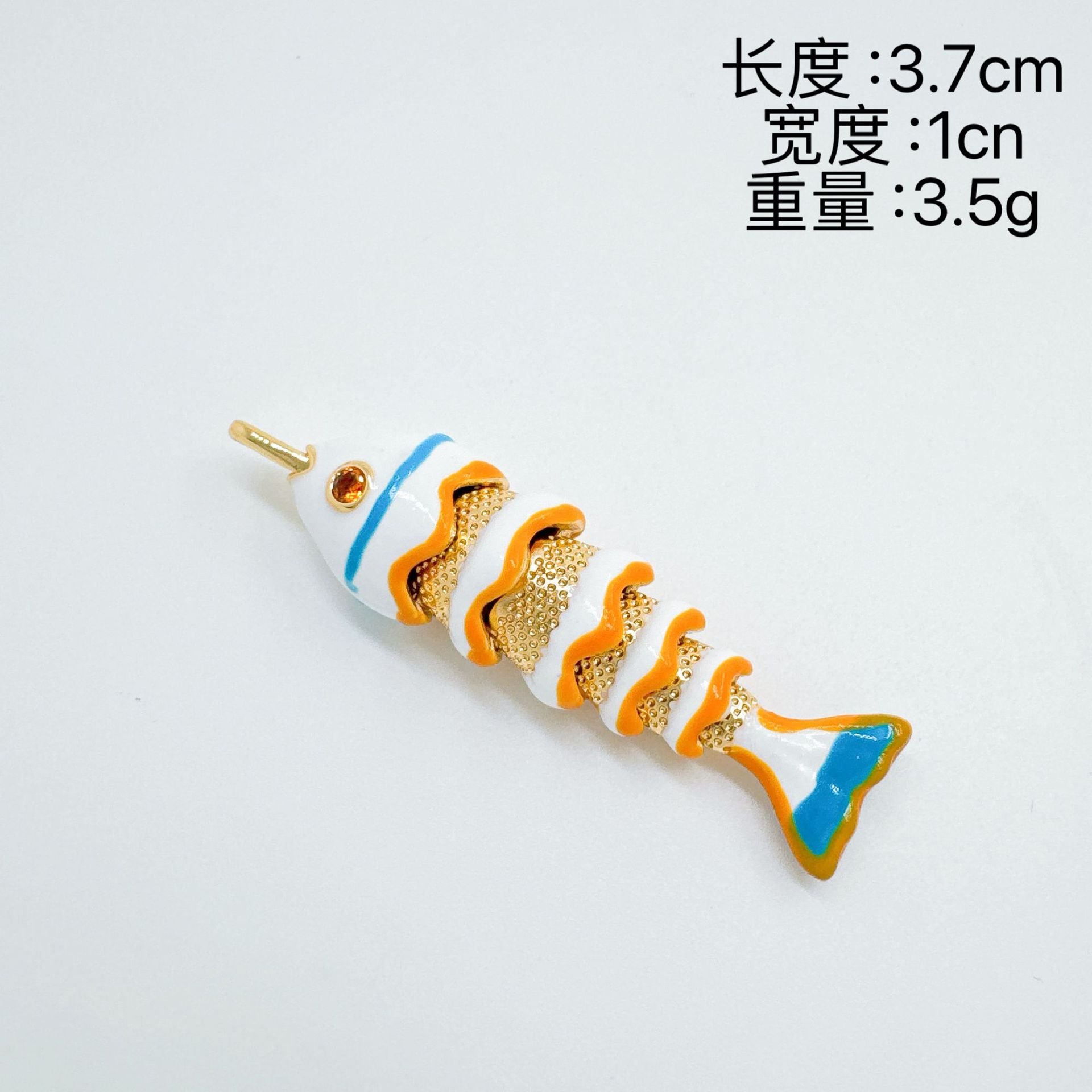 Wholesale Copper Electroplated Movable Multi-Drop Oil Paint Fish Pendant Necklace Fashion Accessory