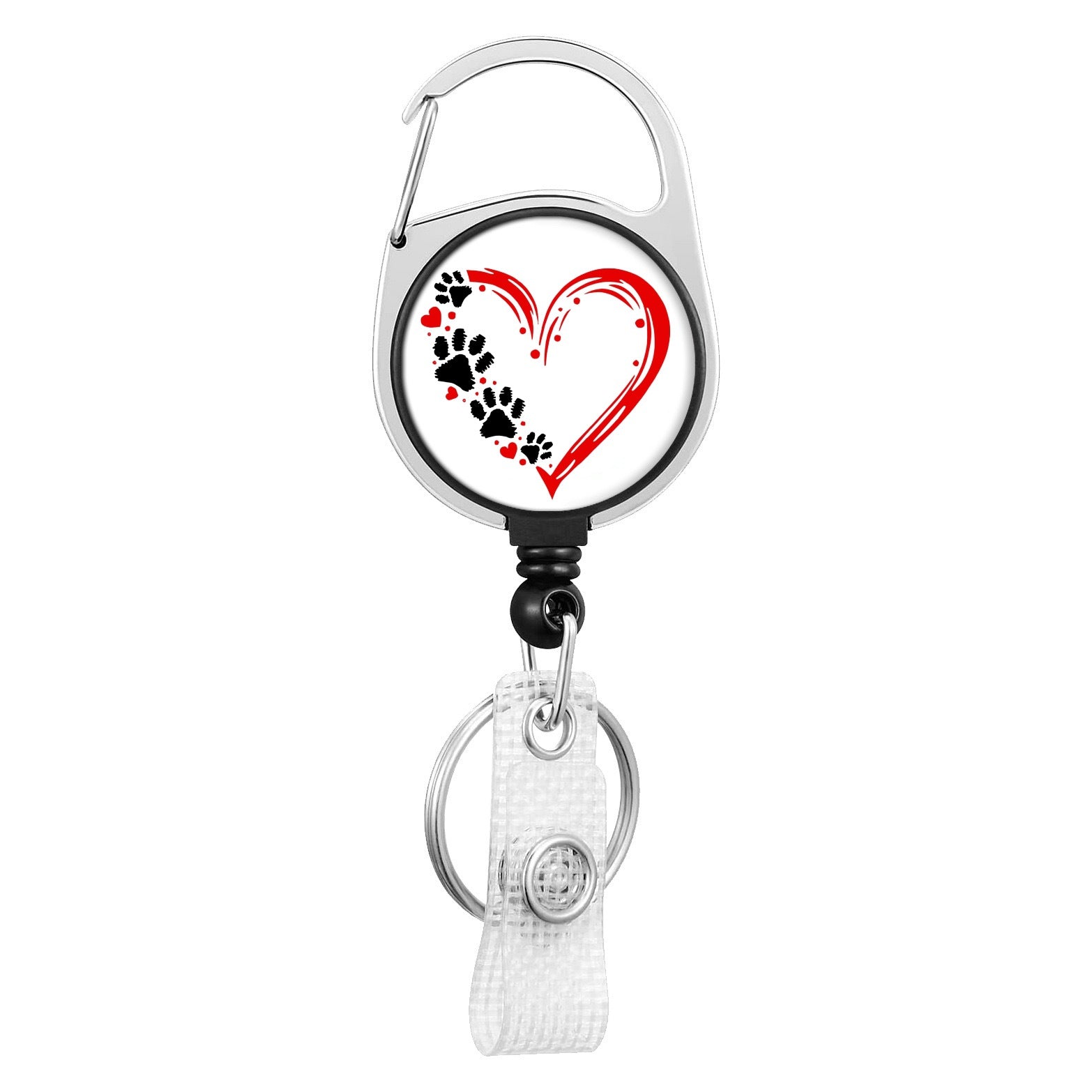 Wholesale Medical Series Acrylic Retractable Rotating Badge Keychain