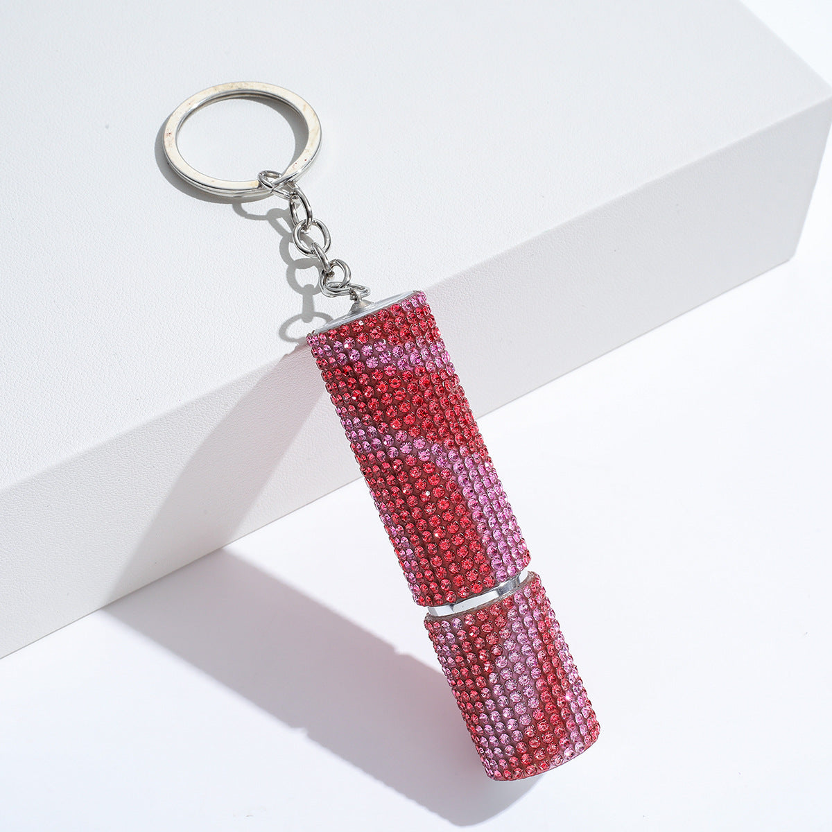 Wholesale colorful leopard print rhinestone perfume bottle portable multifunctional alloy keychain ACC-KC-ZhiYa003