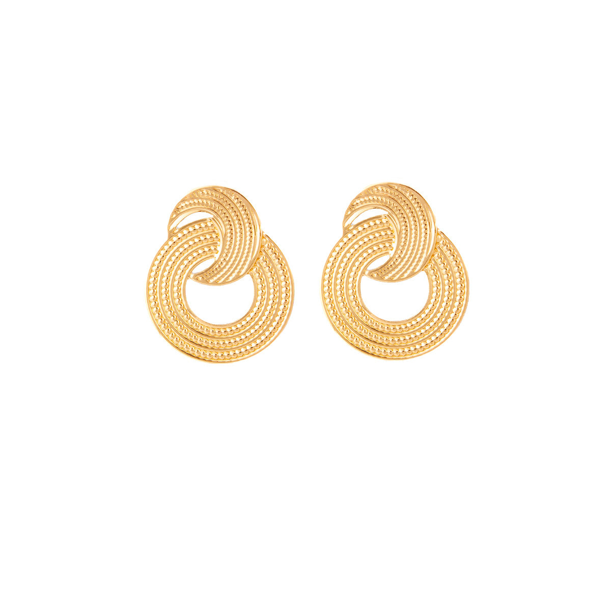 Wholesale Cross-border Geometric Round All-match Retro Earrings European and American Niche Design Ear Studs Elegant Twist Earrings