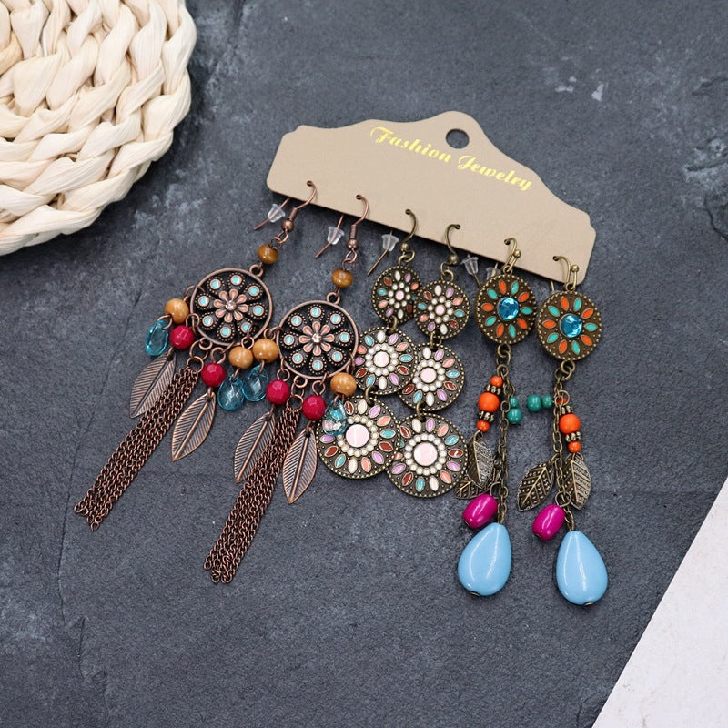 Wholesale Vintage Bohemian Ethnic Style Earrings ACC-ES-Luox005