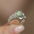 Wholesale 925 silver pleated emerald ring