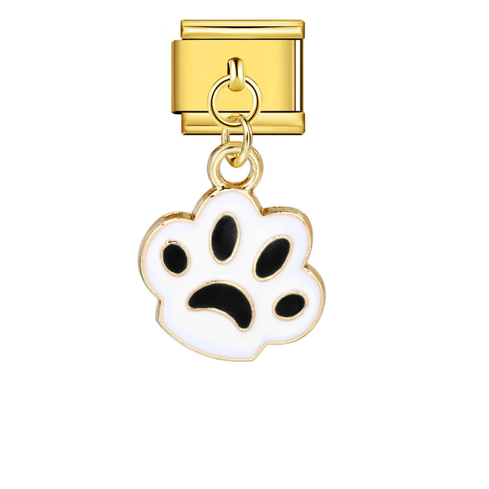 Wholesale Italian Charm Bracelet 9mm DIY Splicing Cute Creative Pendant Stainless Steel Composable Bracelet