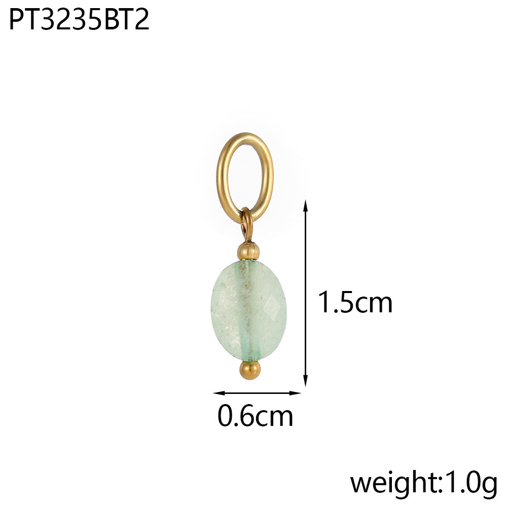 Wholesale DIY pendant accessories 14 color natural stone accessories