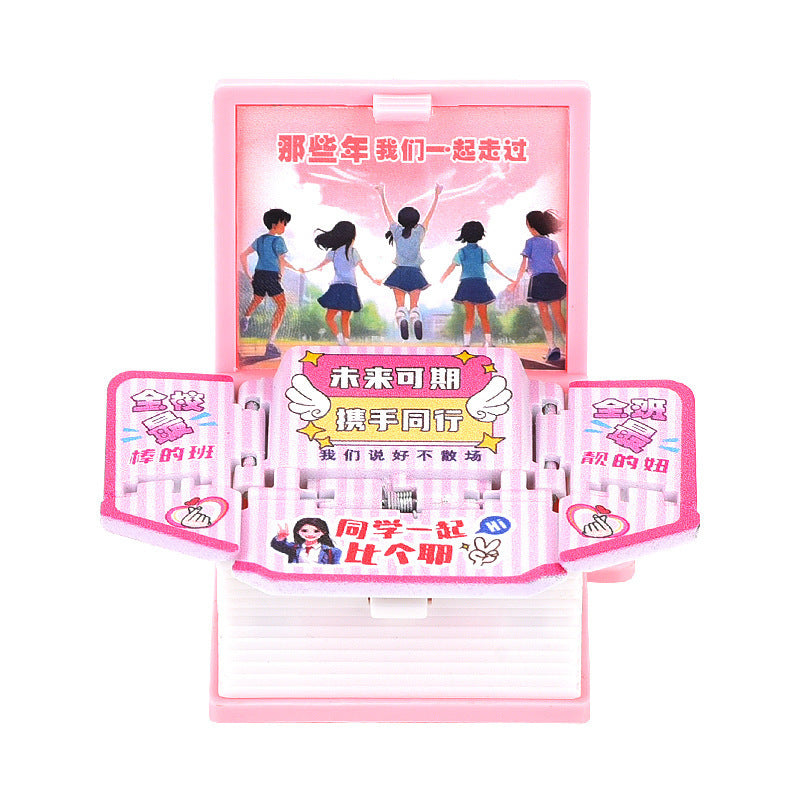 Wholesale 3D Stereo Dinosaur Foldableing Bomb Book Mini Keychain