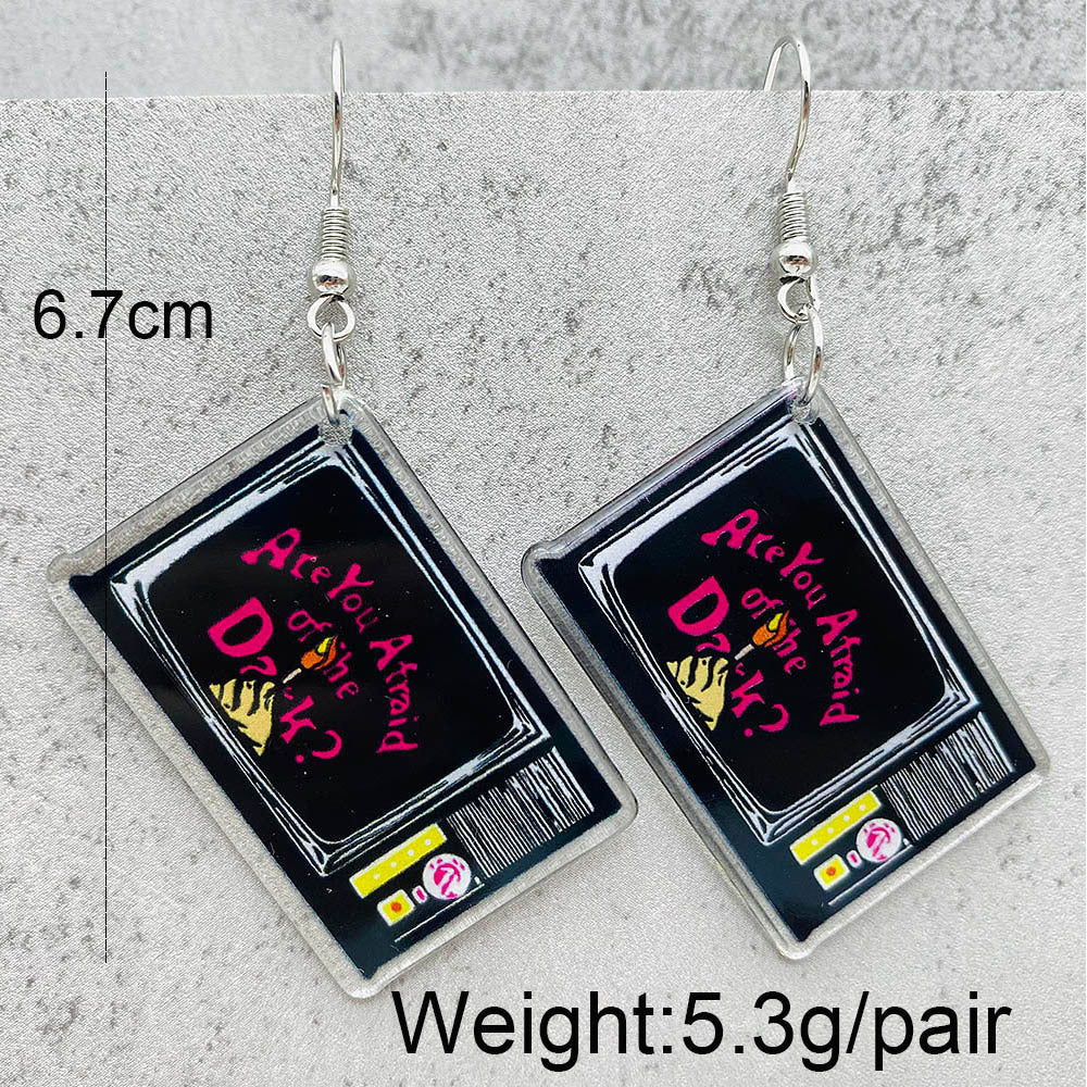 Wholesale Halloween Skull OUIJA Acrylic Earrings ACC-ES-ChenY034