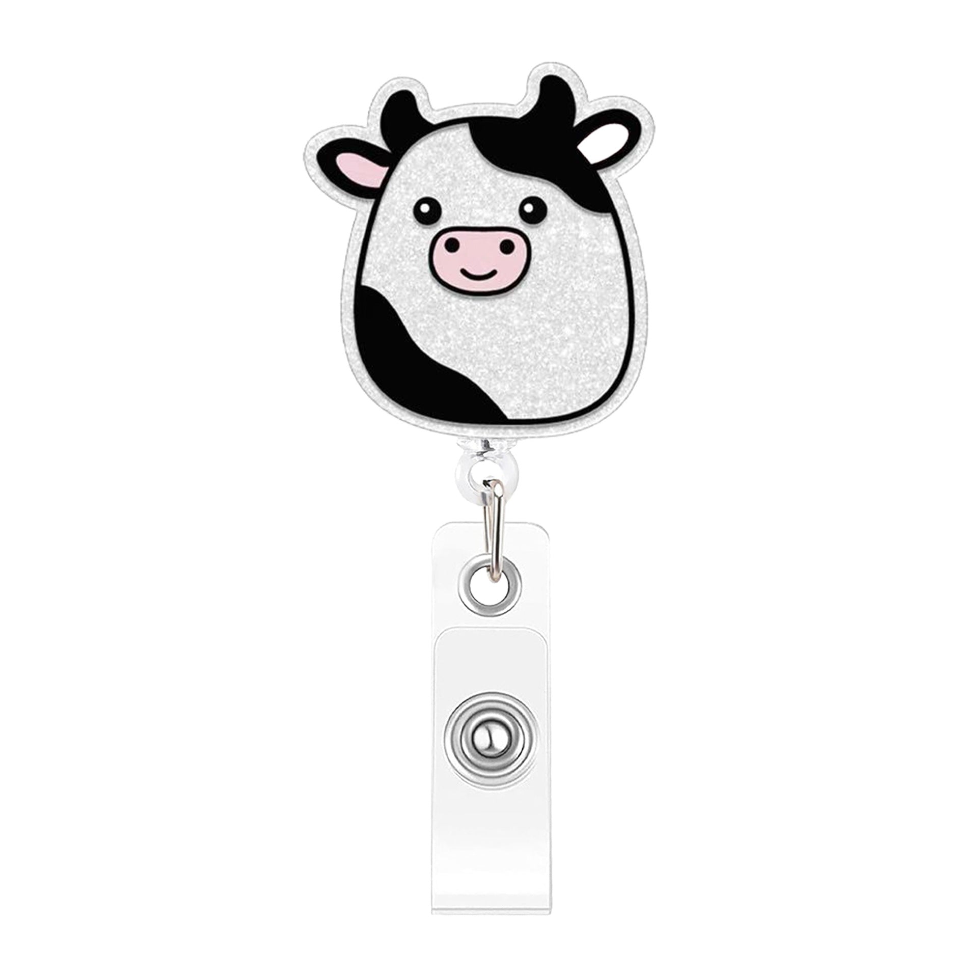 Wholesale Plastic Cartoon Animal Retractable Badge Holder Fun ID Card Holder Easy-Pull Buckle Fashion Accessory for Resale