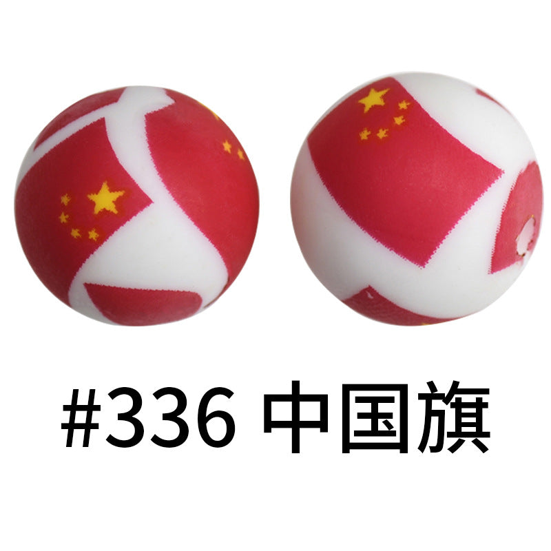 Wholesale 50pcs 15mm Western Style Leopard Skull Color Aztec Printed Silicone Balls Beads ACC-BDS-HeSheng004