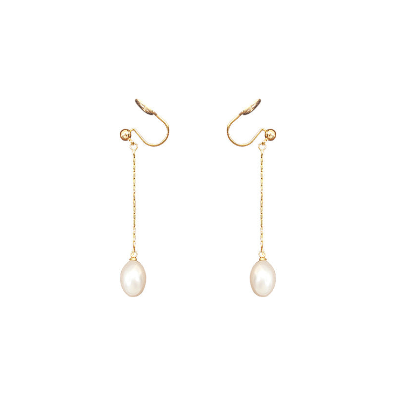 Wholesale large and small pearl tassel earrings