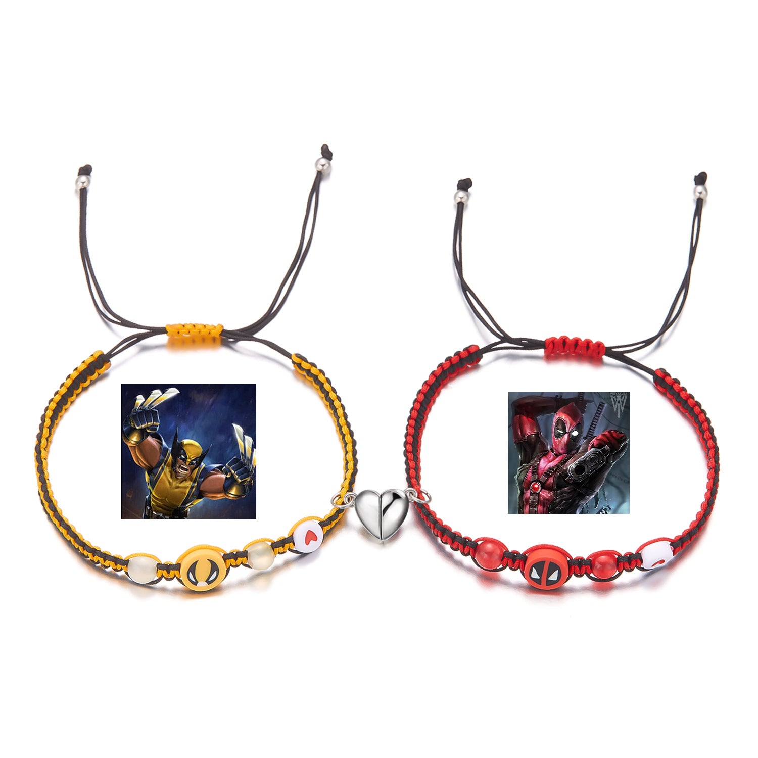 Wholesale Cartoon Anime Heart Shaped Magnetic Handmade Woven Bracelet ACC-BT-FanYou002