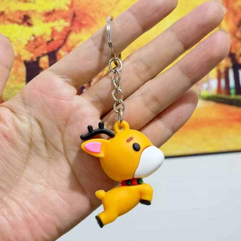 Wholesale Couple keychain car key pendant Christmas doll keychain