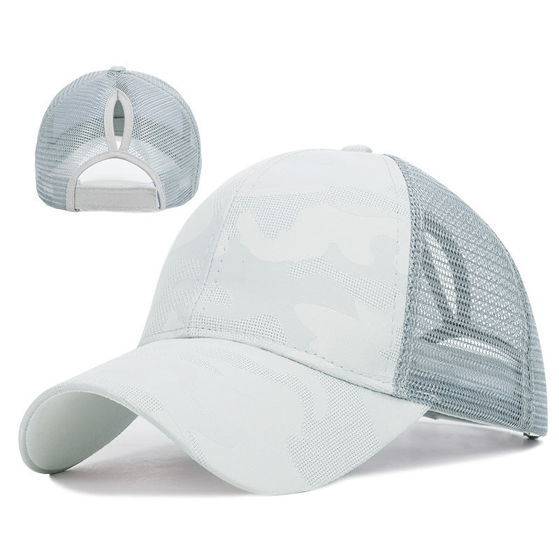 Wholesale Camouflage Cotton Baseball Cap Solid Color Hollow Top Sun Hat ACC-HT-YuXue004