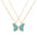 Wholesale  Oil Dripping Butterfly Necklace