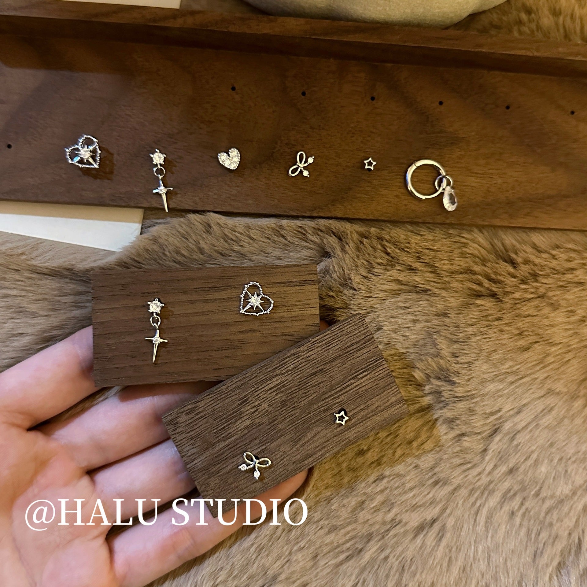 Wholesale Titanium Steel Stacking Combination Earrings