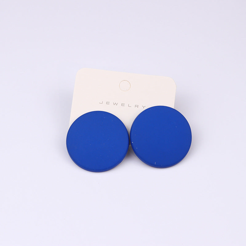 Wholesale  20-Color Round Spray-Painted Acrylic Earrings