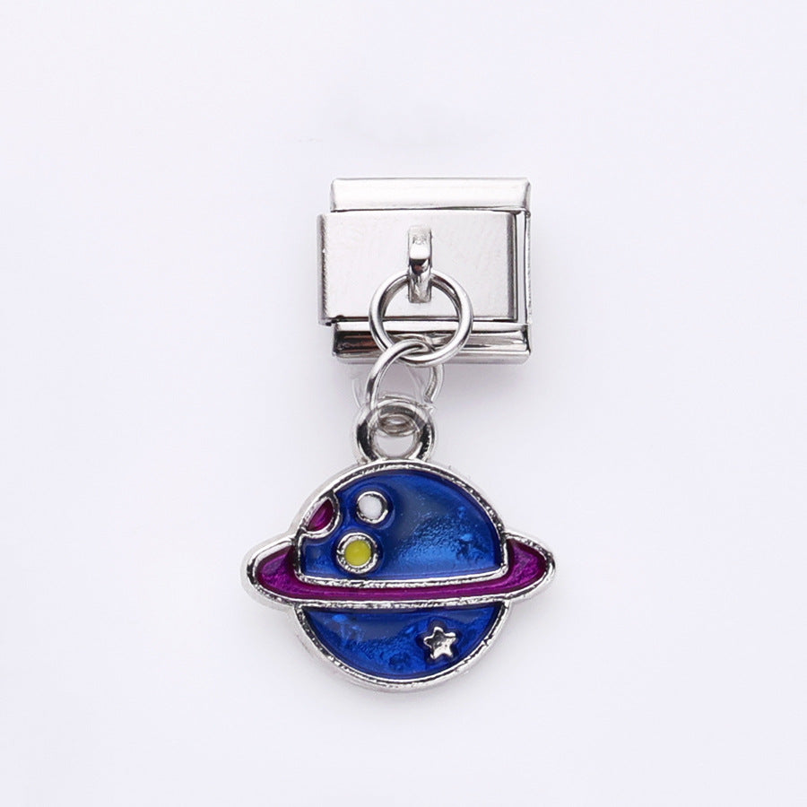 Wholesale 10pcs Italian Charm Bracelet 9mm DIY Splicing Devil Eye Stainless Steel Composable Bracelet