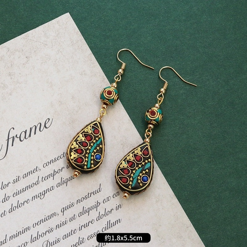 Wholesale Vintage Exotic Style Tibetan Earrings ACC-ES-Luox002