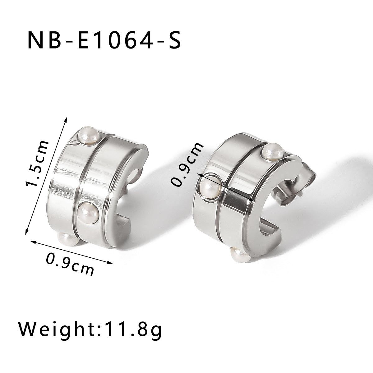 Boucles d'oreilles creuses en forme de C en gros de 18 km boucles d'oreilles géométriques rétro