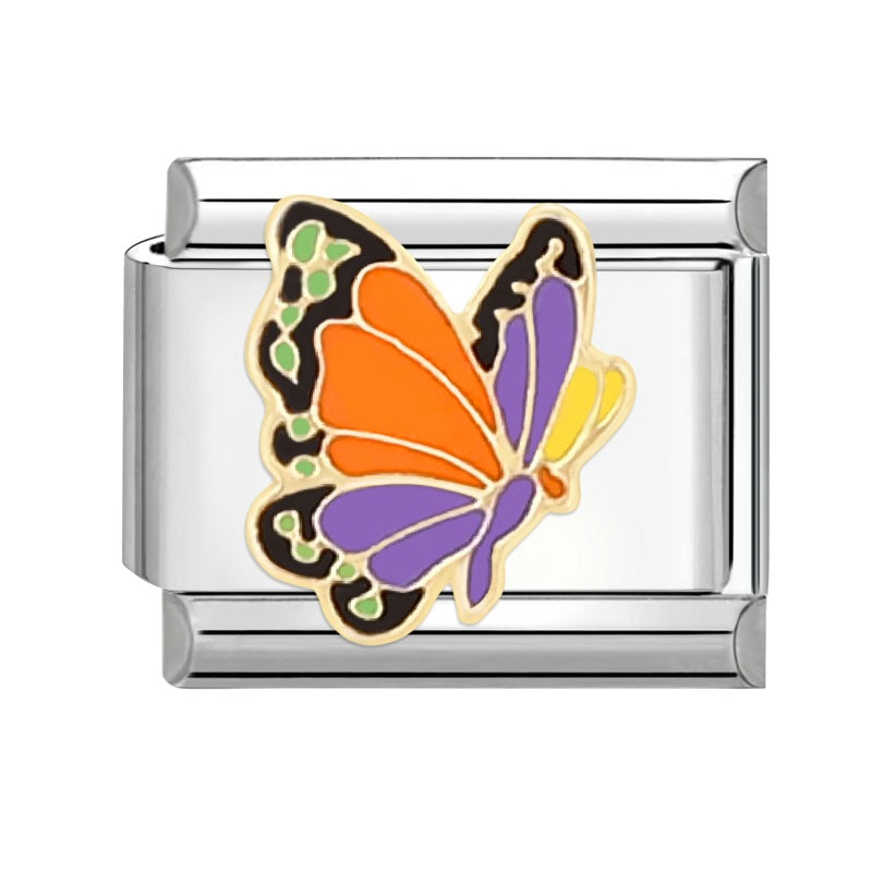 Wholesale Italian Charm Bracelet 9mm DIY Splicing Silver Creative Pattern Titanium Steel Composable Bracelet